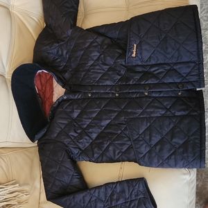 BARBOUR boys quilted jacket navy 10-12